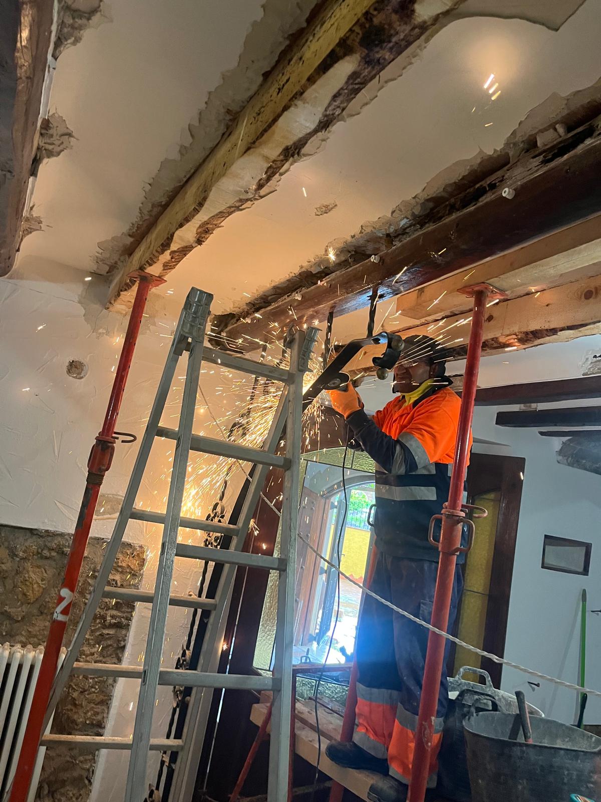 Corte de viga con radial