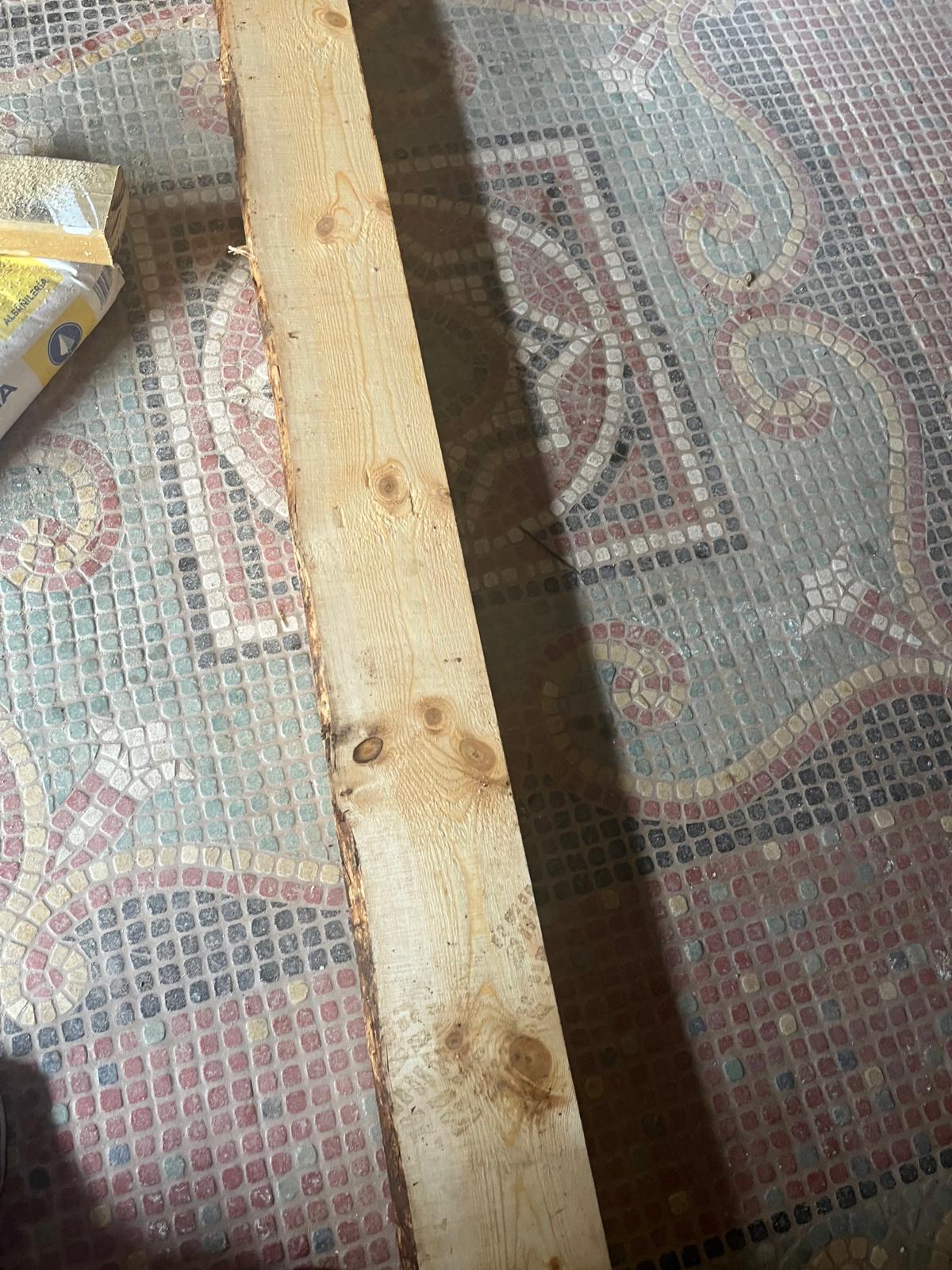 Trabajador en escalera durante extracción